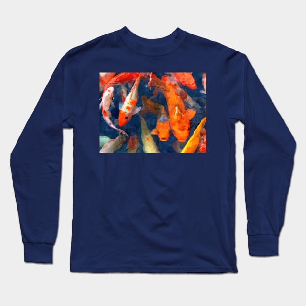 School of Koi Long Sleeve T-Shirt by SusanSavad